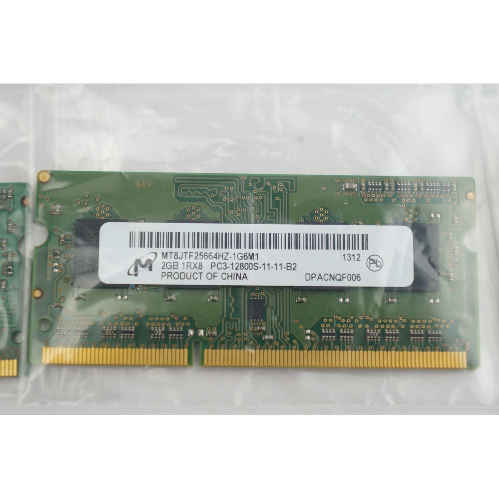 Micron 2GB RAM Laptop 7pc Lot Green PC3-12800S DDR3 SO-DIMM EUC - Picture 2 of 2